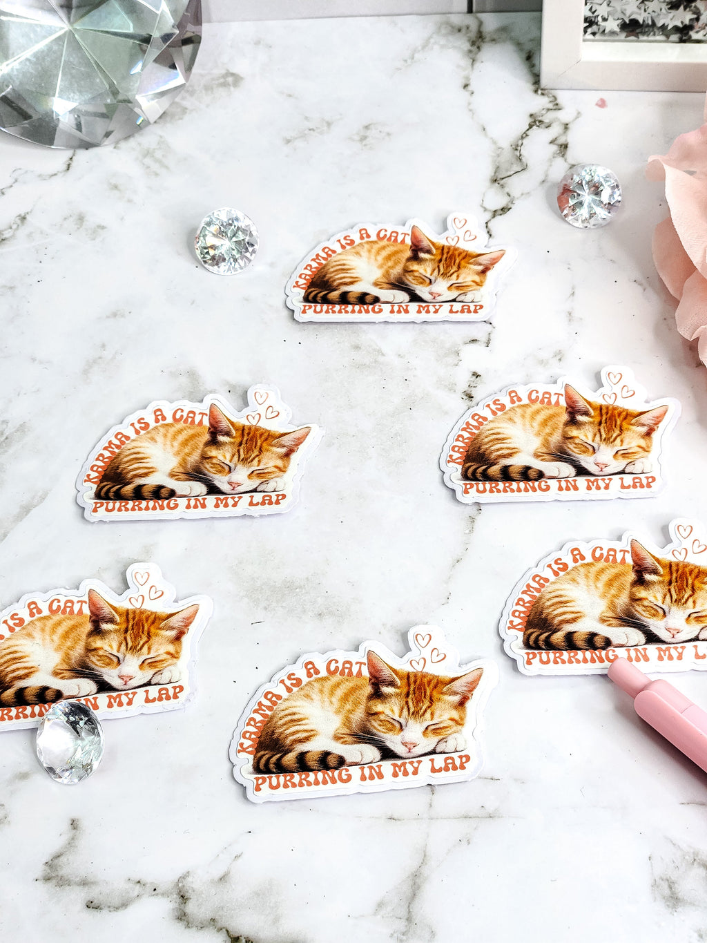 Karma is a cat sticker