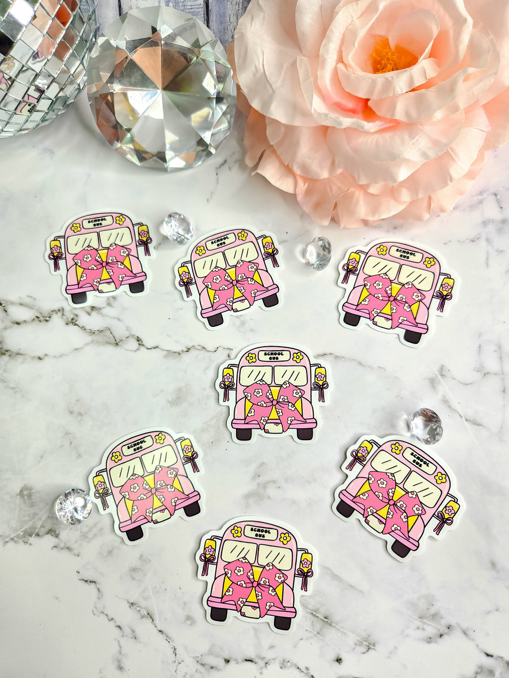 Back to school in style bus sticker