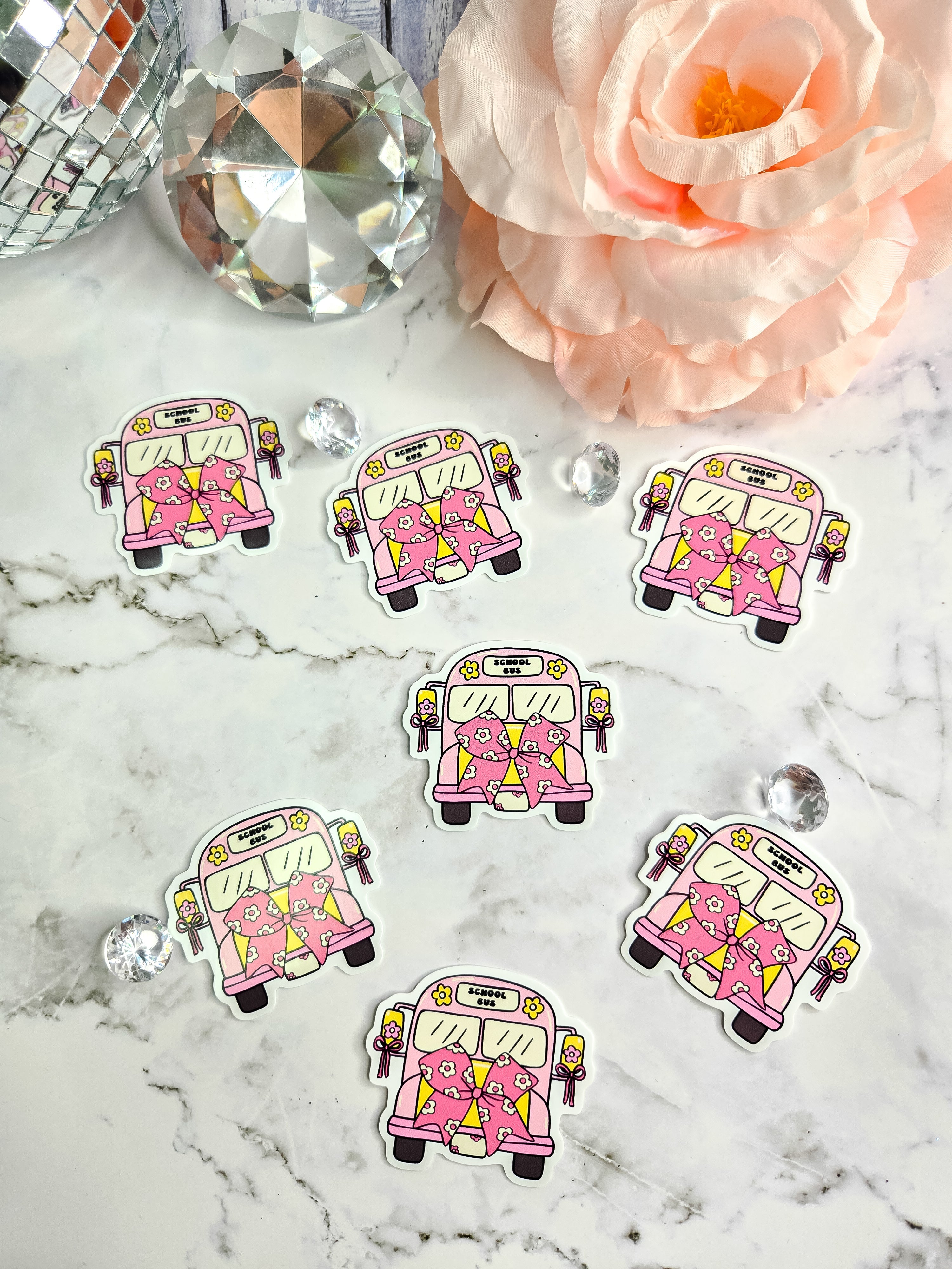 Back to school in style bus sticker