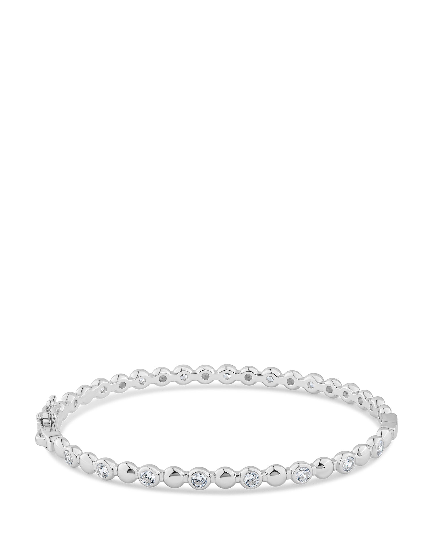 Round and Metal Alternating Bangle