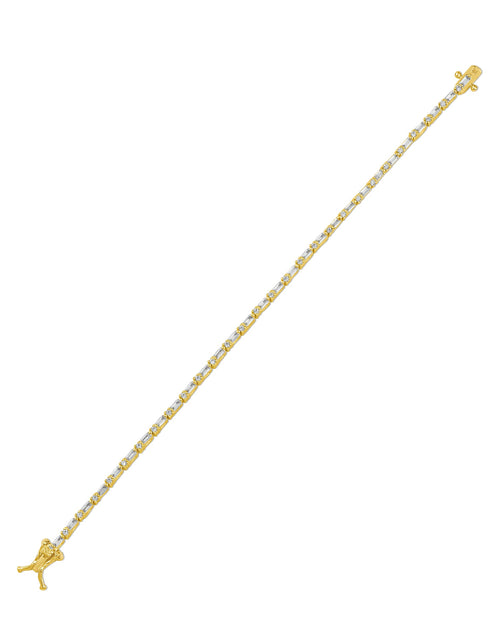 Baguette and Round CZ Bracelet