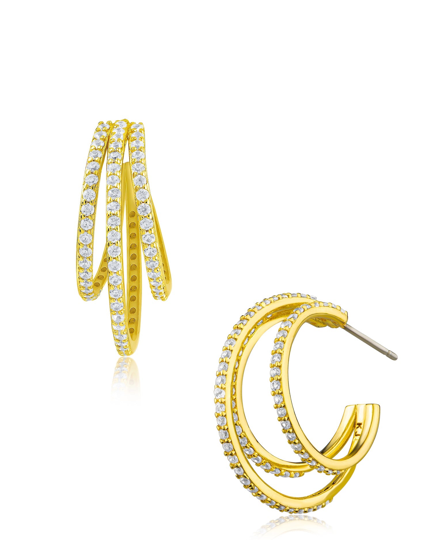 Petite Triple Hoop Earrings