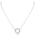 Emerald CZ Open Circle Pendant
