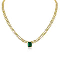 Emerald Center CZ Chain Necklace