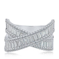 Baguette CZ Interlace Ring