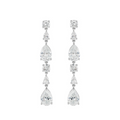 Multi Pear CZ Drop Earrings