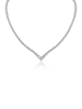 V Front Tennis Necklace