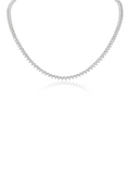 Heart CZ Tennis Necklace