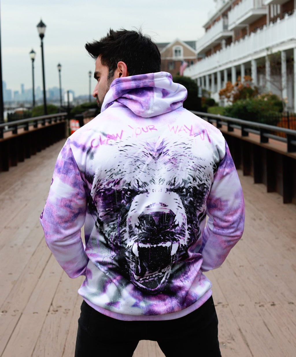Claw Your Way Up Tie-Dye Pull-Over Hoodies