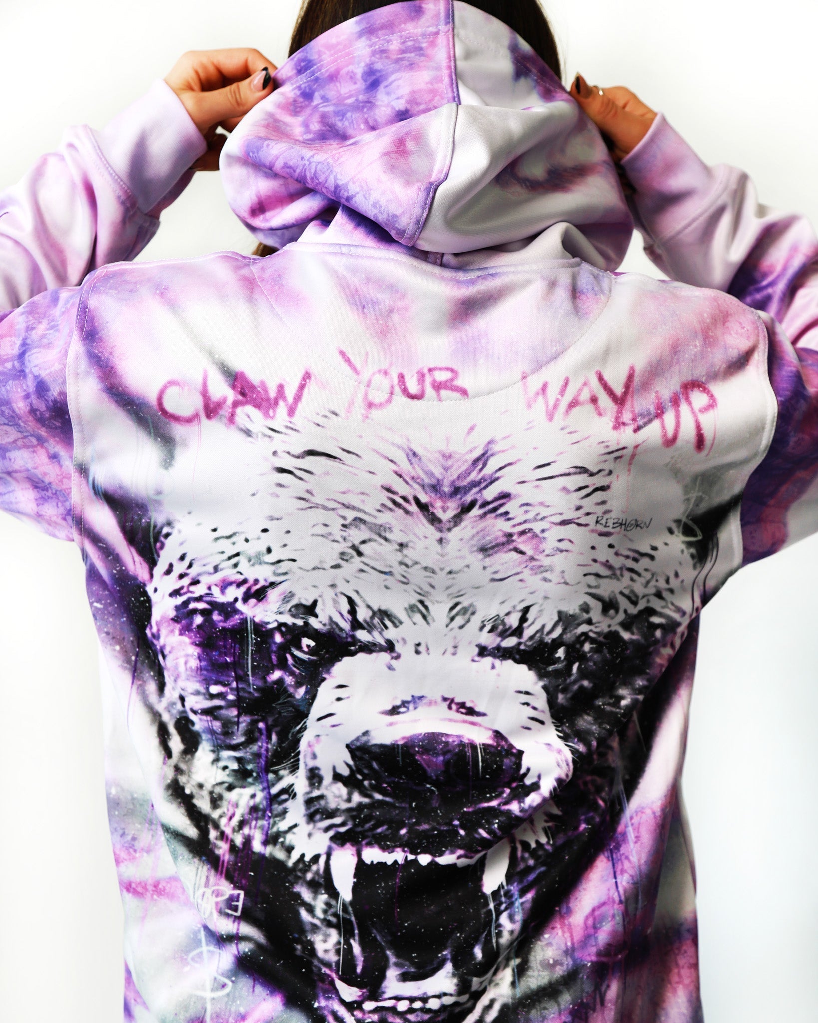 Claw Your Way Up Tie-Dye Pull-Over Hoodies