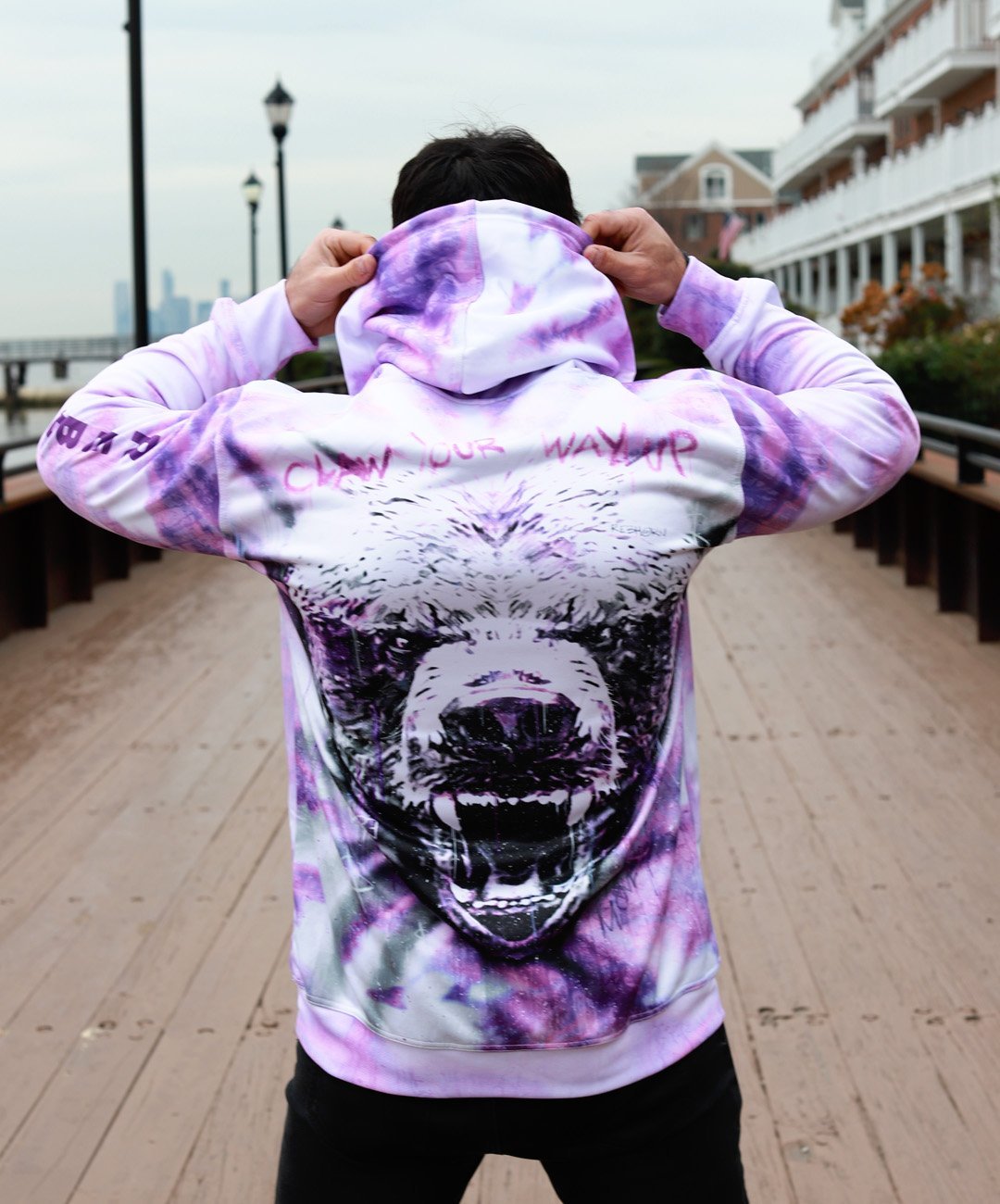 Claw Your Way Up Tie-Dye Pull-Over Hoodies