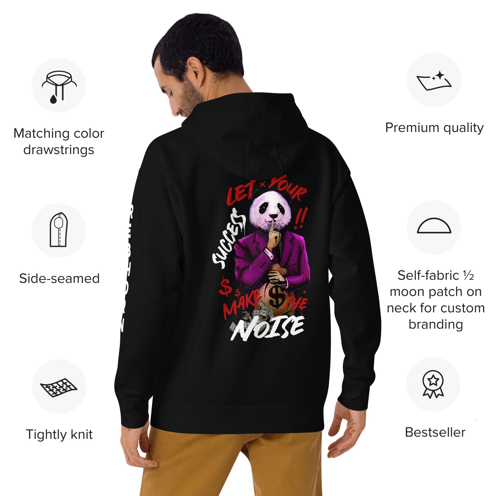 Let Your Success Make the Noise Premium Unisex Hoodie