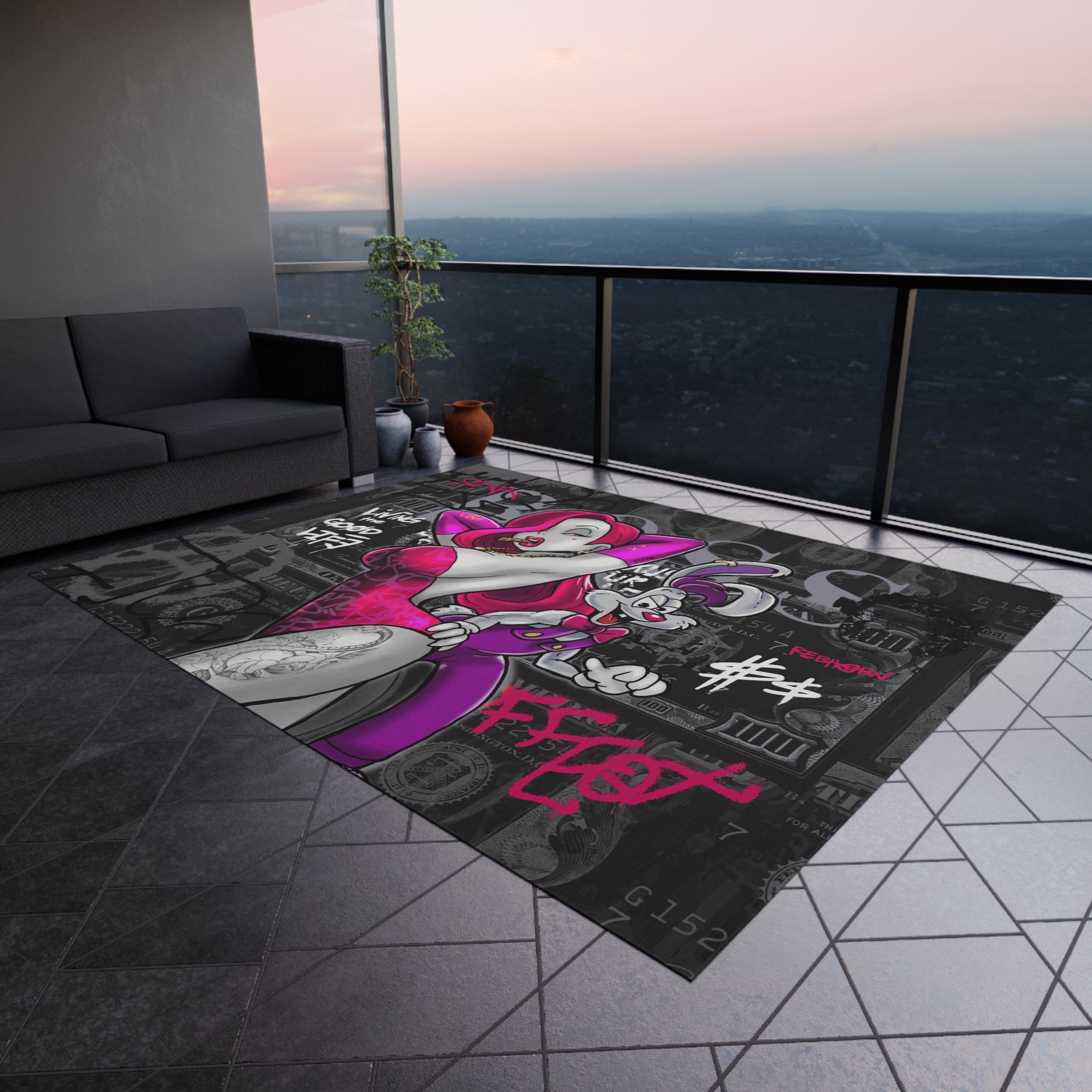 Living The Good Life Motivational Rug