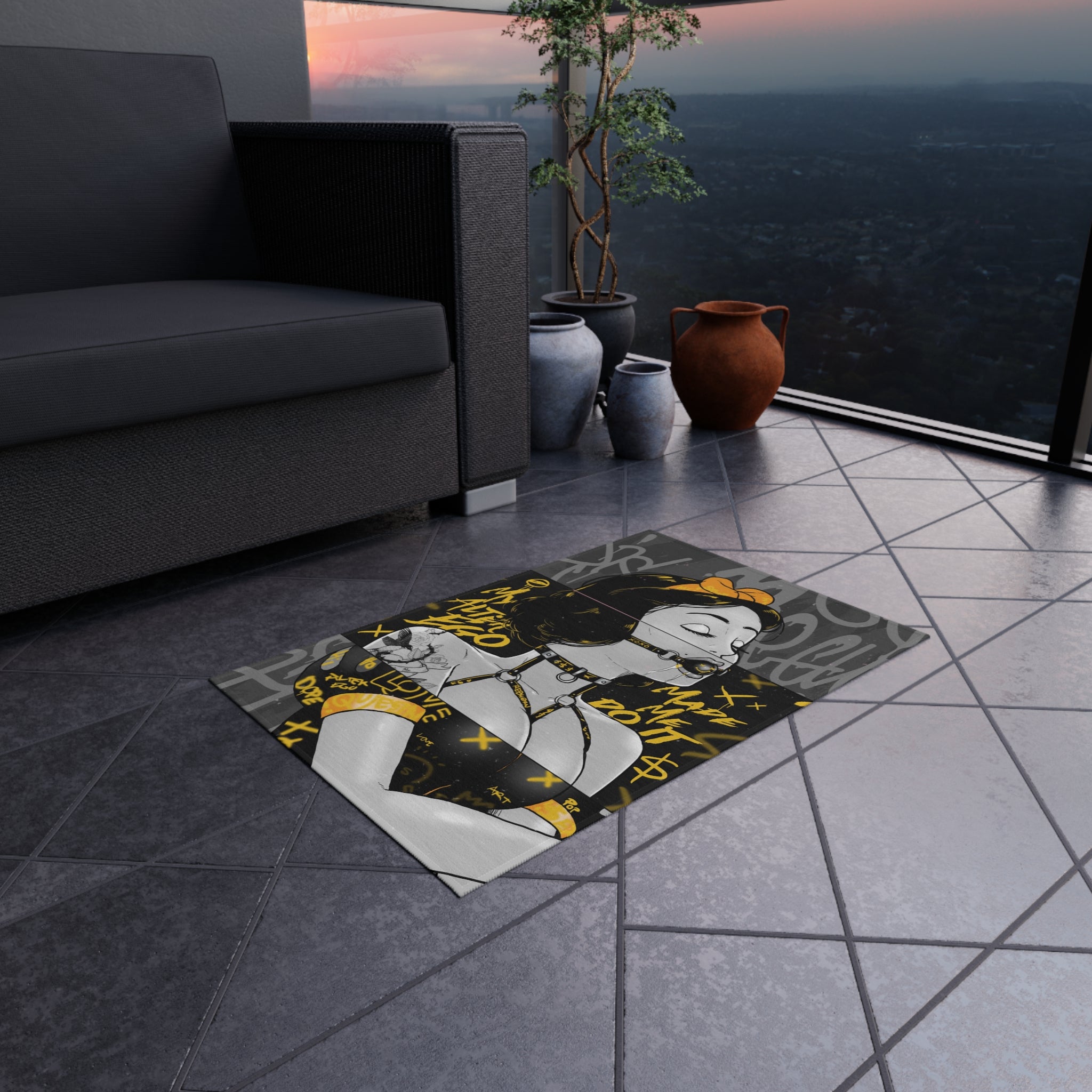 My Alter Ego Made Me Do It Monochrome Sensual Rug
