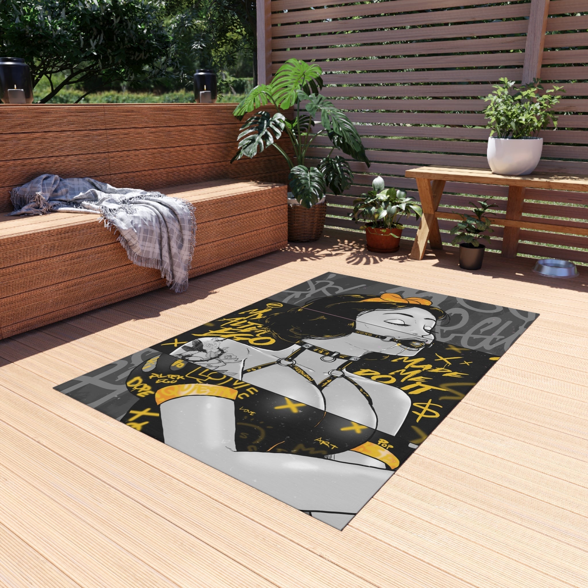 My Alter Ego Made Me Do It Monochrome Sensual Rug