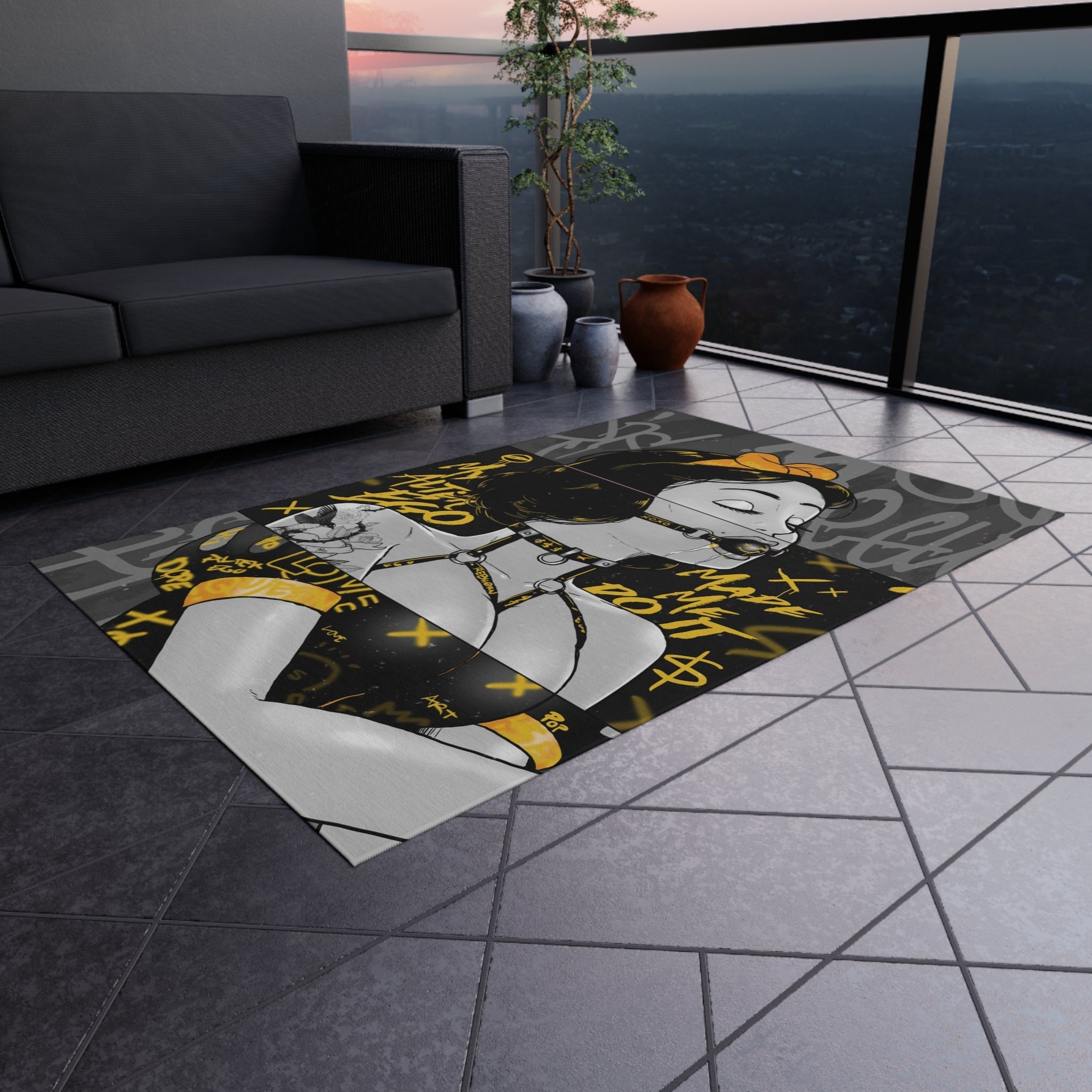 My Alter Ego Made Me Do It Monochrome Sensual Rug